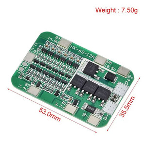 แผงวงจรป้องกัน PCB 18650โมดูลเซลล์ลิเธียมไอออน6S 12A 24V สำหรับ6แพ็ค - Product Image 3