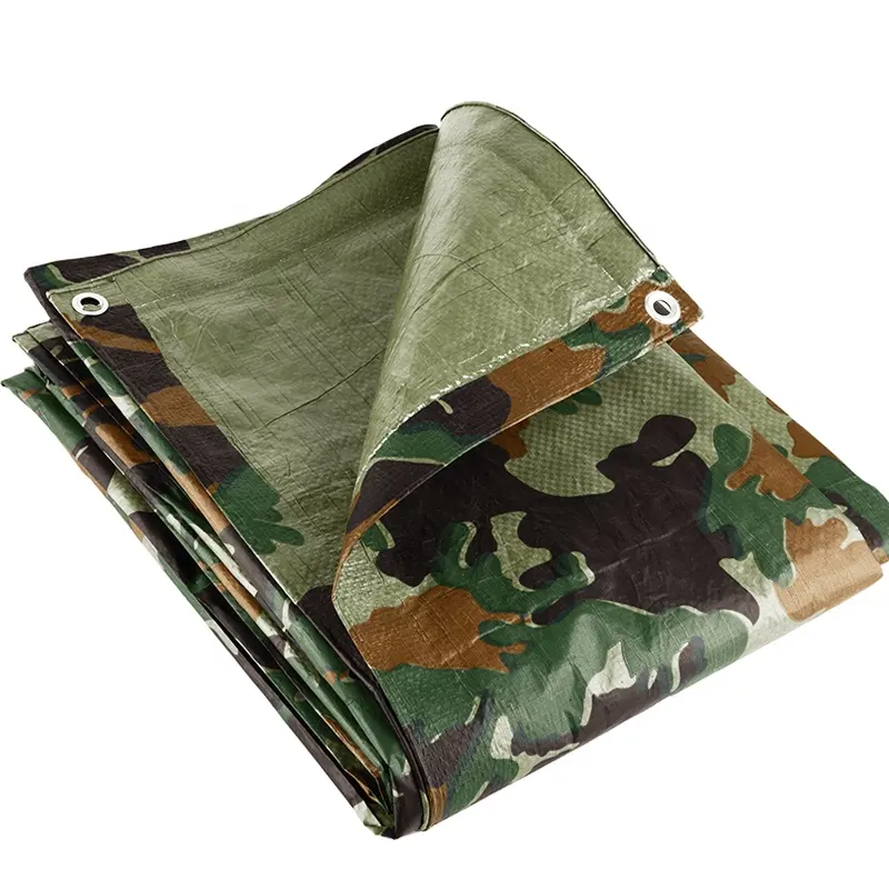 Camouflage heavy duty Army Green tarpaulin canvas waterproof tarpaulin cover