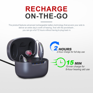 Производитель JINGHAO, перезаряжаемый Bluetooth, самонастраиваемый усилитель для слухового аппарата с программным программированием - Product Image 6