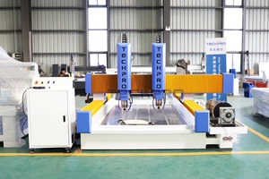 Máquina de corte de piedra multifuncional, máquina enrutadora CNC de piedra de doble cabezal 3D de 4 ejes rotativa 1325 - Product Image 2