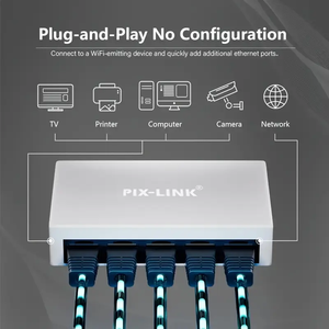 PIX-LINK 5 porte Mini Plug-and-Play 100M Ethernet interruttore di rete Wireless AP Camera per Computer Router POE Stock interruttore Desktop - Product Image 4