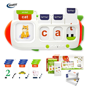 子供のためのCVCワードスペル & トーキングABCフラッシュカードモンテッソーリ学習おもちゃフォニックストーキングフラッシュカード - Product Image 1