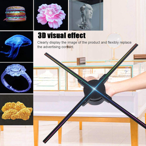 Proyector de publicidad holográfico 3D de 65CM, ventilador de mano programable de 4 aspas con mensaje LedsLED 572 para tienda, centro comercial, vacaciones - Product Image 5