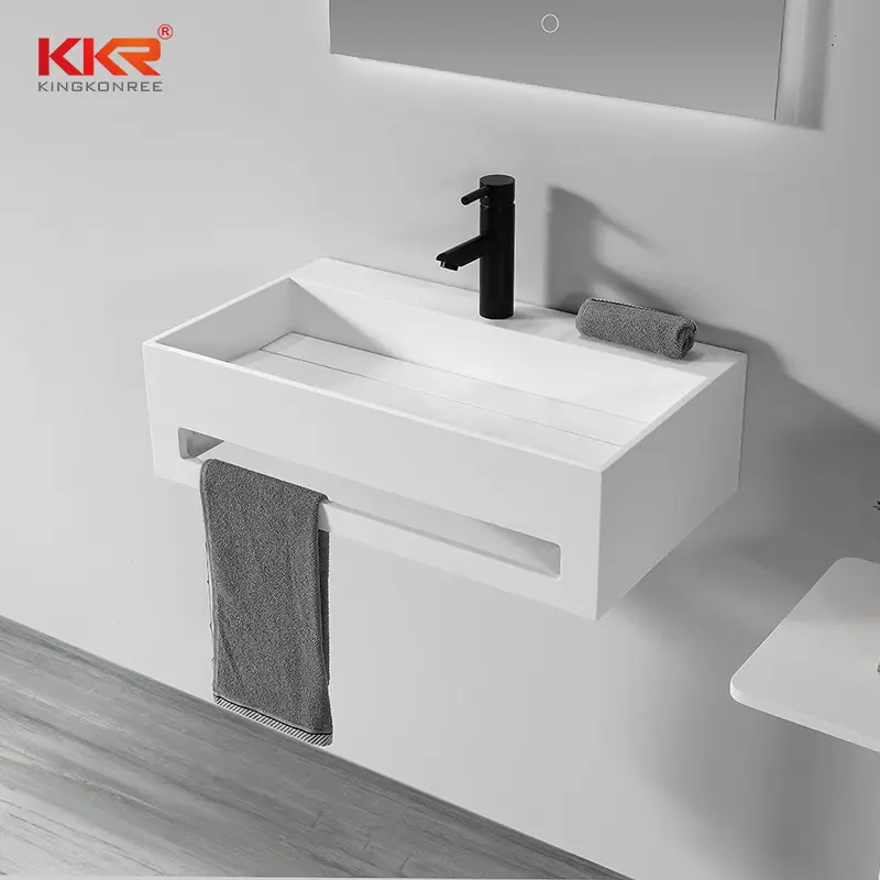KKR Público Fantasia Profunda Lavatórios Vaidade Do Banheiro de Acrílico Superfície Sólida