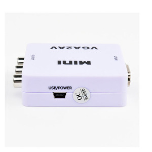 Mini VGA <strong>to</strong> AV <strong>RCA</strong> Composite Converter <strong>Adapter</strong> Box PC with TV <strong>to</strong> Audio - Product Image 4