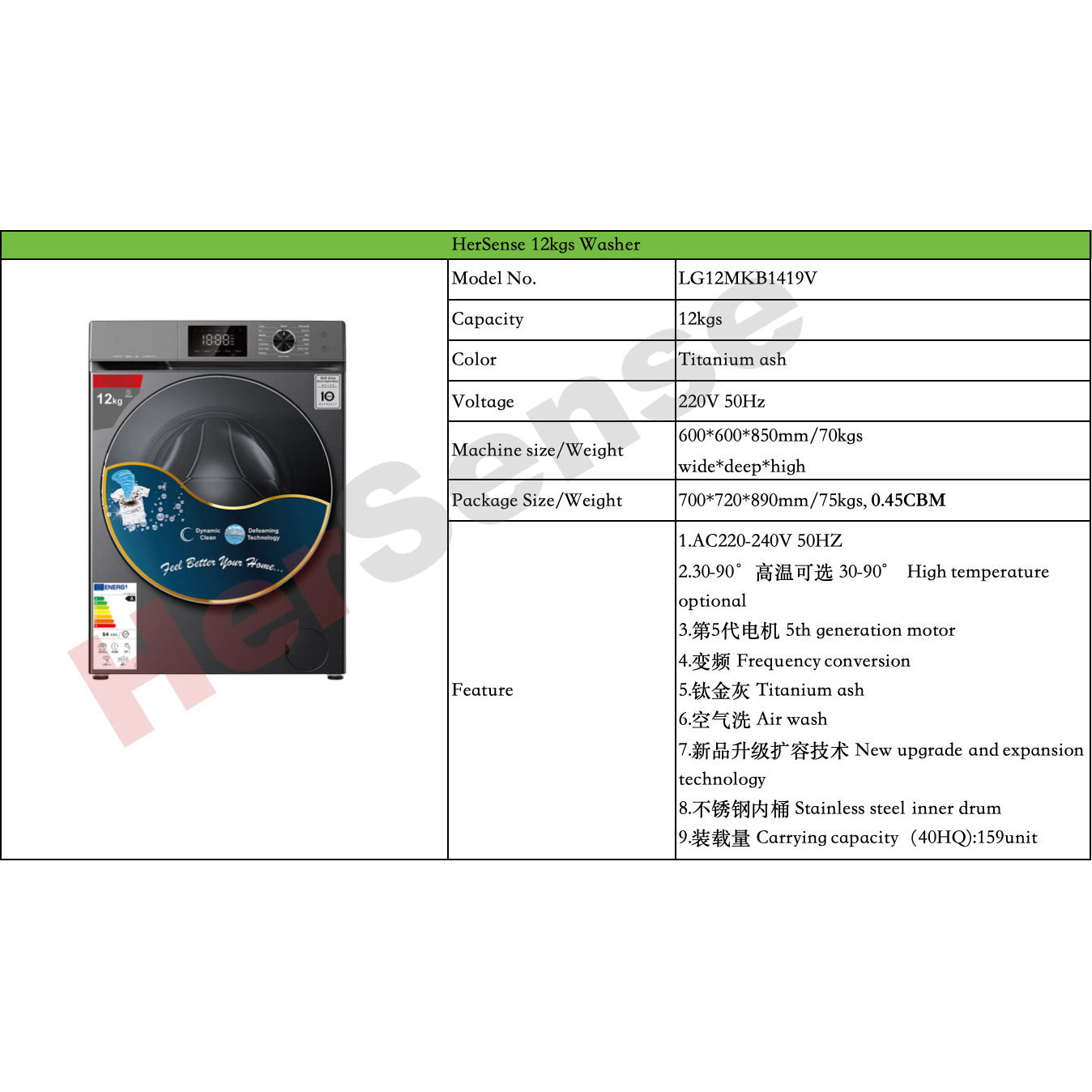 12kg Washer
