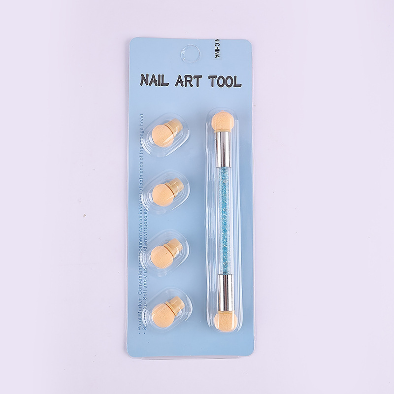 Bleu avec 4 têtes d'éponge
