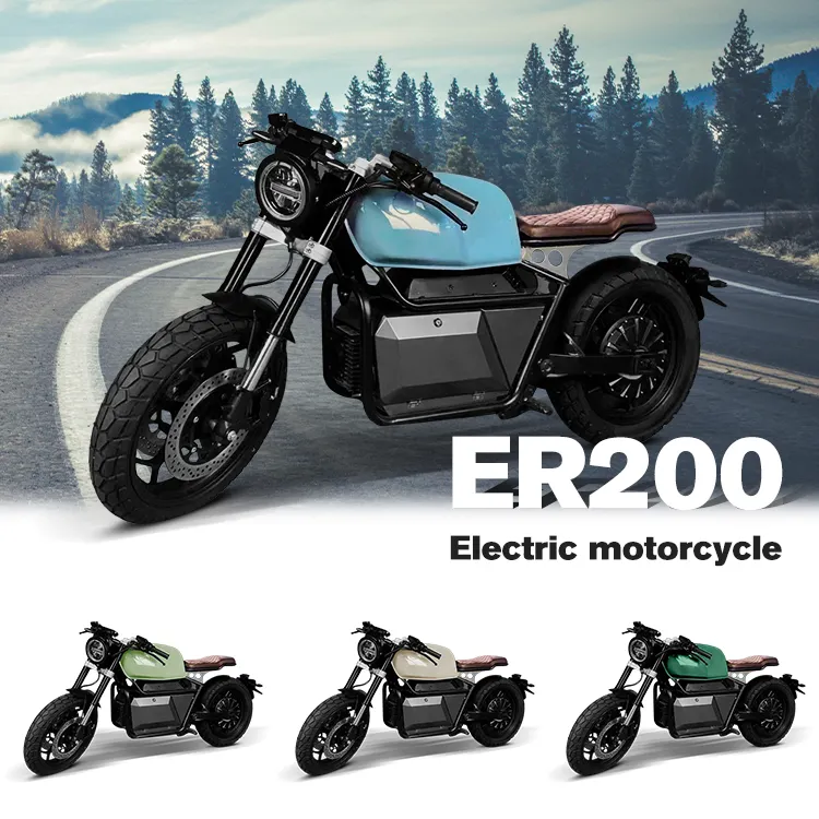 Er200 Eec 2024 Nieuwe Single Lithium Batterij 4000W 72V Hoge Snelheid 95 Km/h Off-Road Volwassen Elektrische Motorfiets