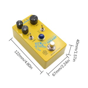 Moskyaudio แป้นเหยียบเอฟเฟกต์กีตาร์, เอฟเฟคกีต้าร์โอเวอร์ไดร์ฟเปิด/ปรีแอมป์สวิตช์โหมด4โหมดการควบคุมระดับ/เพิ่มระดับ - Product Image 2