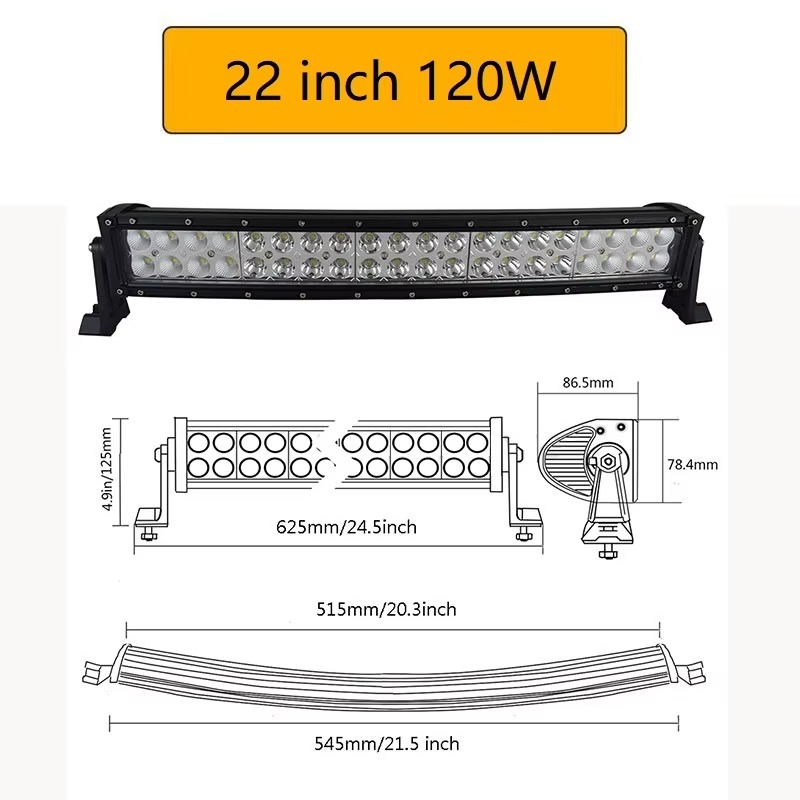 22 pouces 120W (2 rangées incurvées)