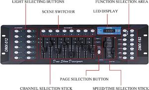 Controlador LED DMX 192 para escenario, controlador de luz para DJ, tablero mezclador de iluminación, consola, espectáculos de luz, controlador DMX512 para fiestas y discotecas - Product Image 5