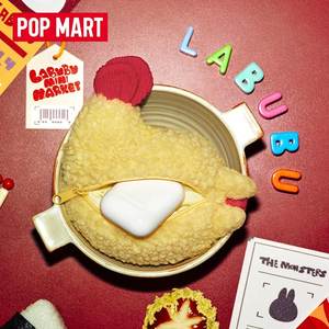 POPMART LABUBU Earphone Case PVC Material Featuring Characters From <strong>Weird</strong> Convenience Store Series Fried Shrimp Labubu Frozen