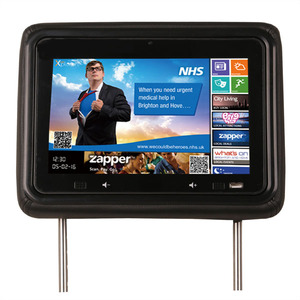 10.1&quot; Taxi Interior advertising screen Car headrest Monitor Android <strong>player</strong> Rear Seat Entertainment System ads on digital screens - Product Image 1