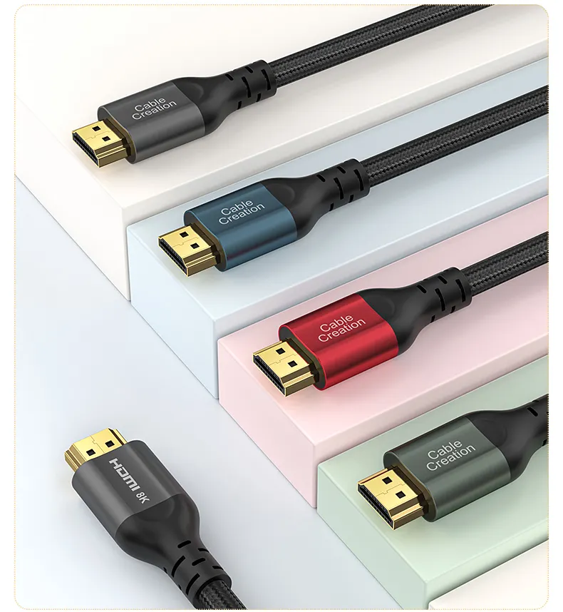 卸売Oem 1 m 2m 3m HDMI2.1MからMケーブル48Gpbps8K60Hz 4K120Hz 8K hdmi2.1ケーブル