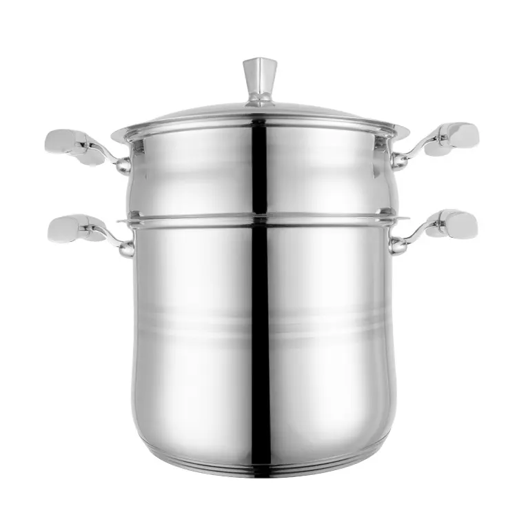 Olla de acero inoxidable para cocina, 6 cuartos, 8L, 22cm