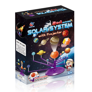 Yeni 2 In 1 Astronomy Planet Model beyin Diy kök güneş sistemi Planetarium projektör ile dokuz gezegen oyuncak - Product Image 2