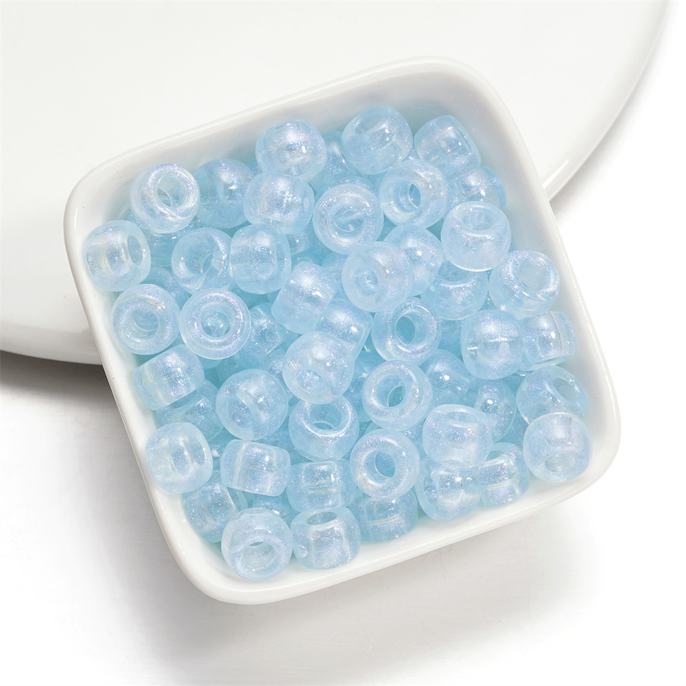 Perles acryliques en forme de baril de sirène - Bleu