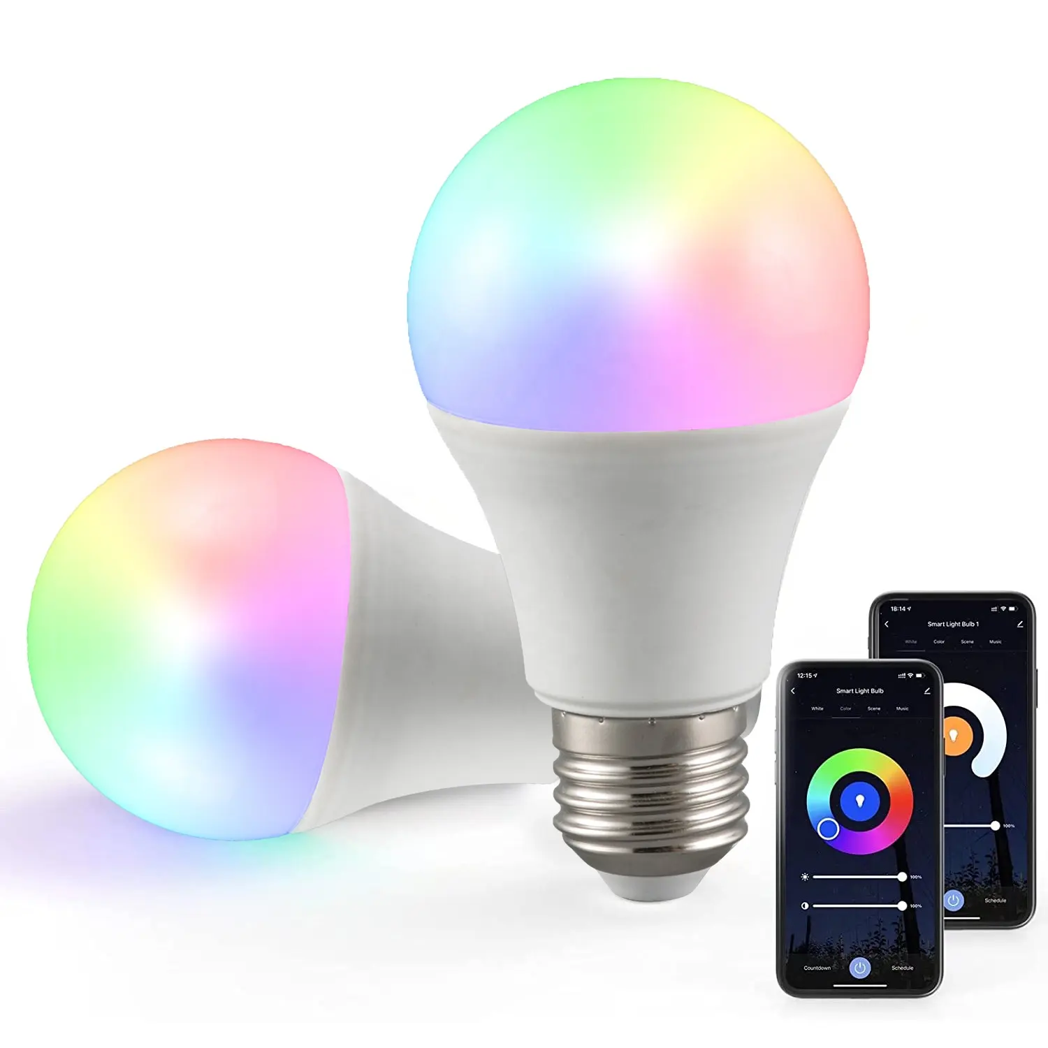 Ampoule LED intelligente Tuya Compatible avec Amazon Alexa Google A60 E27 9W rgb wifi ampoule intelligente