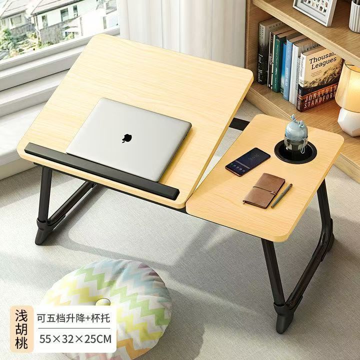 Light walnut-adjustable desktop