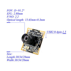 Módulo de cámara de videoconferencia AR0331, lente de 96 grados, dinámico, gran angular, UVC, 3MP, 30fps, FF, H.264, USB2.0 - Product Image 3