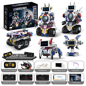 Popular 5-In-1 Remote Control Stunt <strong>Robot</strong> Puzzle Building Blocks Multi-Functional Four-Channel App <strong>Programming</strong> Children'S Toys