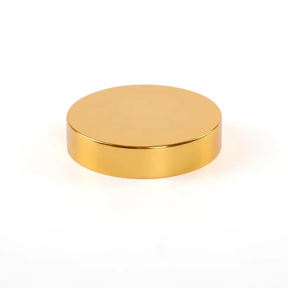 सोने एल्यूमीनियम प्लास्टिक पेंच टोपी के लिए कस्टम कांच या प्लास्टिक जार