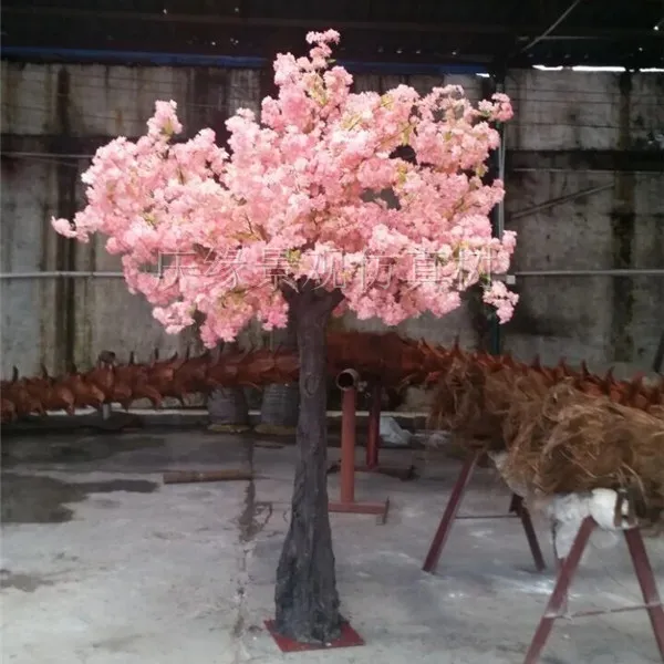 Árvore de fibra artificial para casamento, venda por atacado 4m árvore de floração artificial de fibra de vidro árvore para casamento
