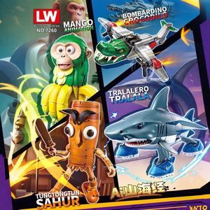 2025 virus ai brainrot tung tung sahur xây dựng khối thiết lập mô hình (240 hộp/carton) bán buôn hợp thời trang sưu tập đồ chơi - Product Image 6