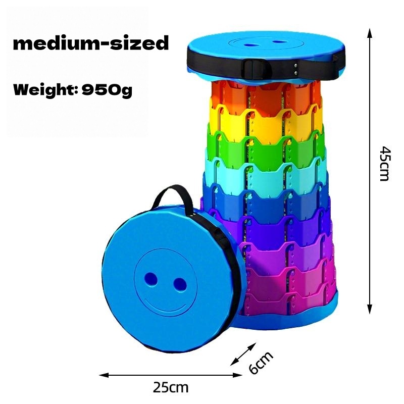 Taille moyenne - Bleu - Couleur arc-en-ciel