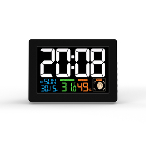 Mẫu Miễn phí thiết kế hiện đại nguyên tử đồng hồ báo thức với đài phát thanh điều khiển có tính năng trong nhà ngoài trời nhiệt độ độ ẩm mặt trăng giai đoạn - Product Image 2