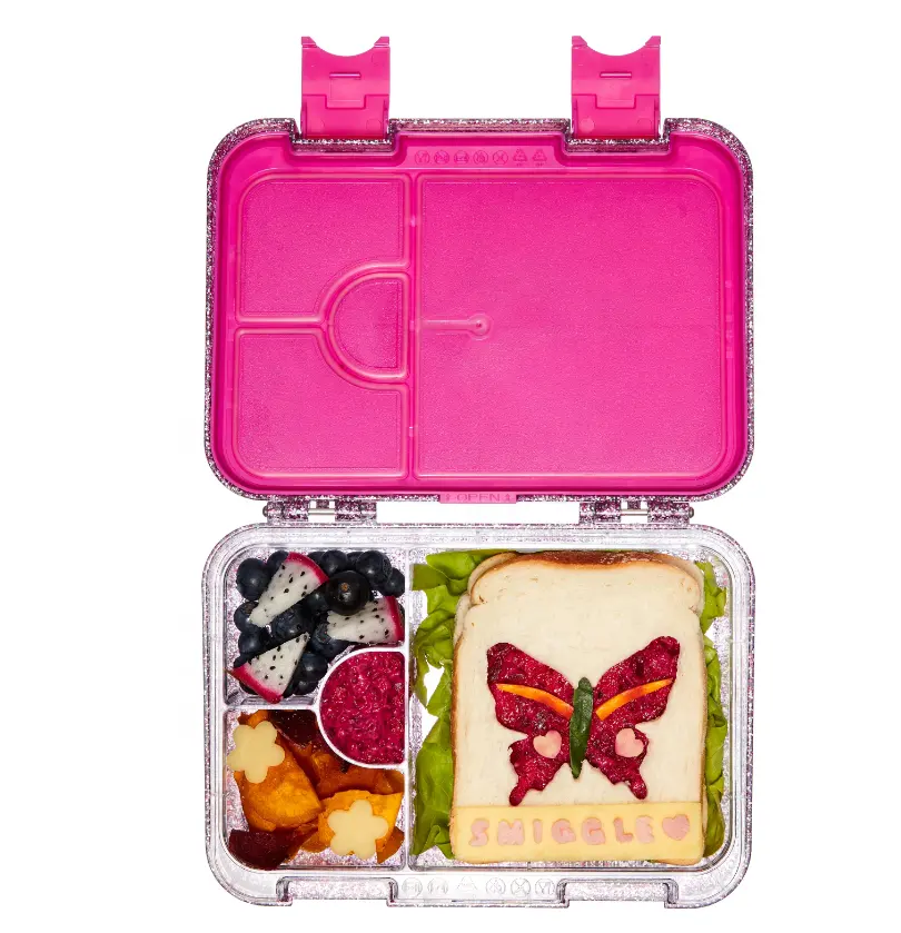 Groothandel Oem Custom 4 Compartiment Siliconen Bento Box School Lunchbox Kinderen