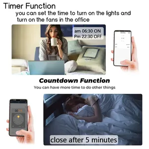 Mini Diy Tuya <span class=keywords><strong>Wifi</strong></span> Smart Switch 16A 1-Kanal-Relaismodul-Timing-Breaker Unterstützt 2-Wege-Steuerung für Home Lights Fan Bulb Voice