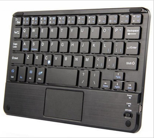 Mini teclado Bluetooth inalámbrico con panel táctil portátil delgado con alfombrilla de ratón integrada para tabletas y teléfonos inteligentes de 7, 8, 9 y 10 pulgadas - Product Image 4