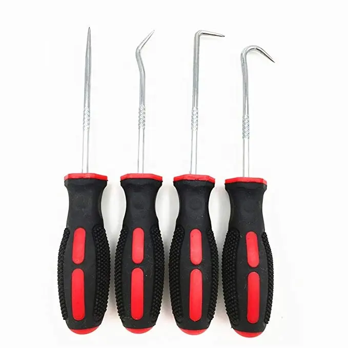 Frete Grátis 4pcs CR-V Aço Extra Longo Gancho E Pick Set O Ring Seal Remover Craft Hobby Tool Para Carro