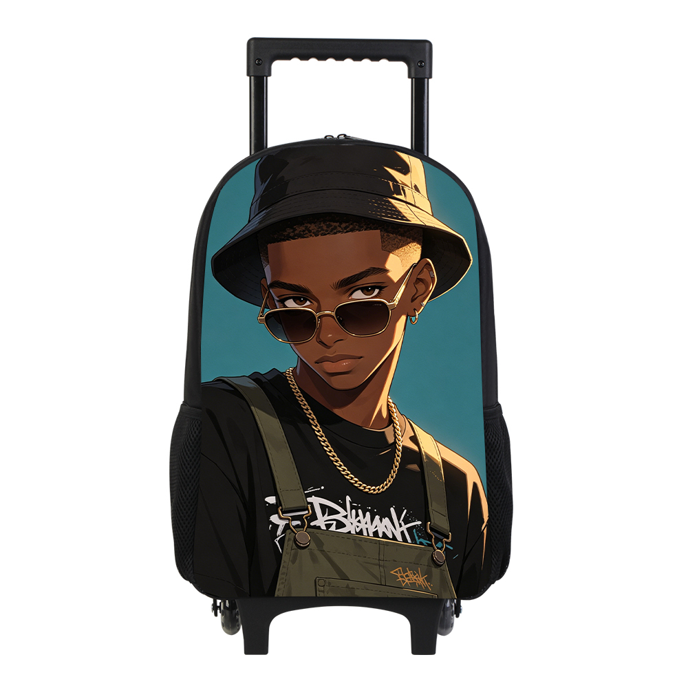 African Boy Trolley Backpack 3