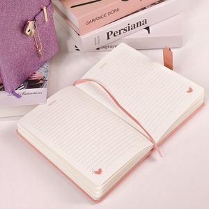 2025 tùy chỉnh A5 PU da máy tính xách tay bìa cứng Quà Tặng Nhật Ký với dễ thương Tim khóa may ràng buộc bơm lại Tạp Chí - Product Image 3