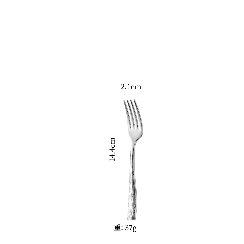 Fourchette à thé en acier inoxydable Silver-304
