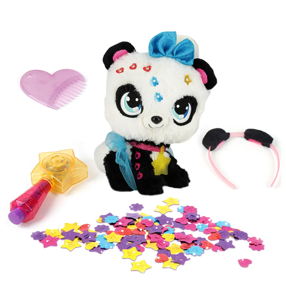 Pamuk dolu panda modeli karikatür dolması ve peluş oyuncak hayvan