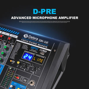 Debra ses DX-12 12 kanal profesyonel çok fonksiyonlu ses mikseri DJ konsolu ile 24Dsp REVERB SPX sahne şarkı karaoke - Product Image 3