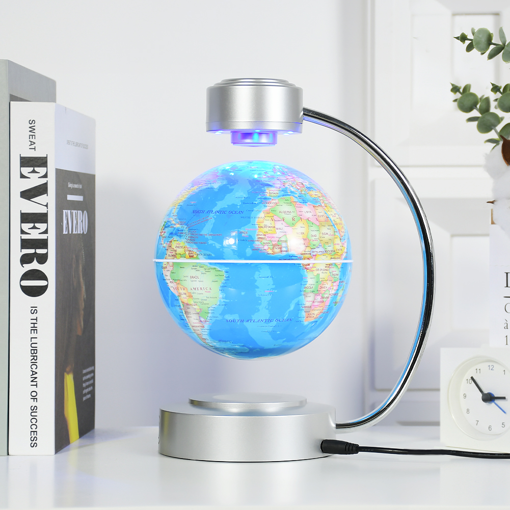 Globe d'éclairage blanc bleu clair