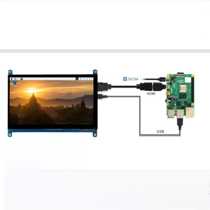 Industrielles 7-Zoll-LCD mit Gehäuse PWM Helligkeits kontrolle EMI-Abschirmung Himbeer Pi Ubuntu Kali 5-Punkt-Touch-Produktionslinie HMI - Product Image 3