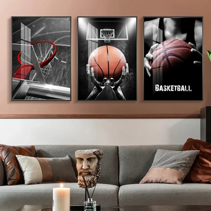 Affiches et imprimés de toile de célèbres étoiles de basket-ball, images d'art mural d'athlètes modernes pour chambre de garçon, décoration de maison, cadeau Cuadro