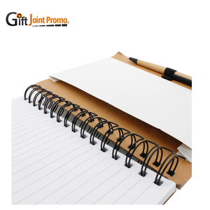A5 Kraft cuaderno de espiral con pluma portátil con notas adhesivas - Product Image 5
