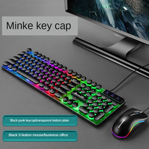 Teclado de sensación mecánica D290 para juegos, conjunto de ratón y teclado colorido con cable para ordenador - Product Image 5