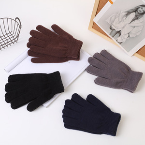 廉价批发男女平纹亚克力手套冬季保暖针织手套 - Product Image 6