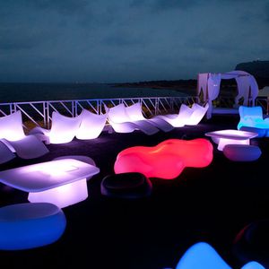 Impermeabile Led cambia colore paesaggio luce decorativa moderna sedia a sdraio cortile Patio giardino a forma di nuvola panca mobili - Product Image 2