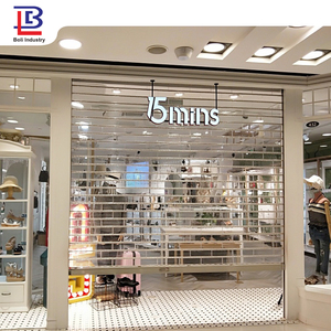 Papan desain Modern otomatis kristal transparan mal belanja pintu rana bergulir - Product Image 2