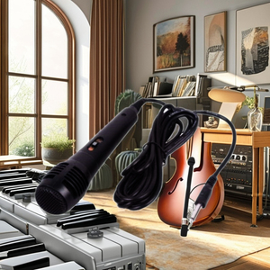 Micrófono activo para computadora de escritorio y teléfono con condensador de enchufe de 3,5mm, altavoz omnidireccional con cable para puesta en escena - Product Image 2