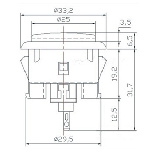 Transparente Sin LED Arcade 30mm / 24mm Pulsadores Reemplazar SANWA OBSN-30 para DIY Raspberry PI MAME PC Arcade Game - Product Image 6