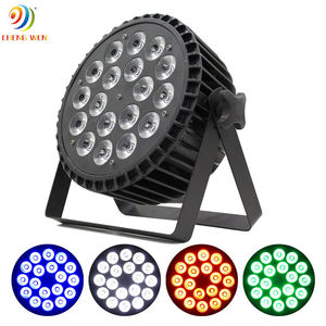 18*10W ไฟอลูมิเนียมแบบเชลล์โหมดเสียง LED พาร์สามารถไฟเวทีไฟสวนสีสันสดใสแผงควบคุม DMX